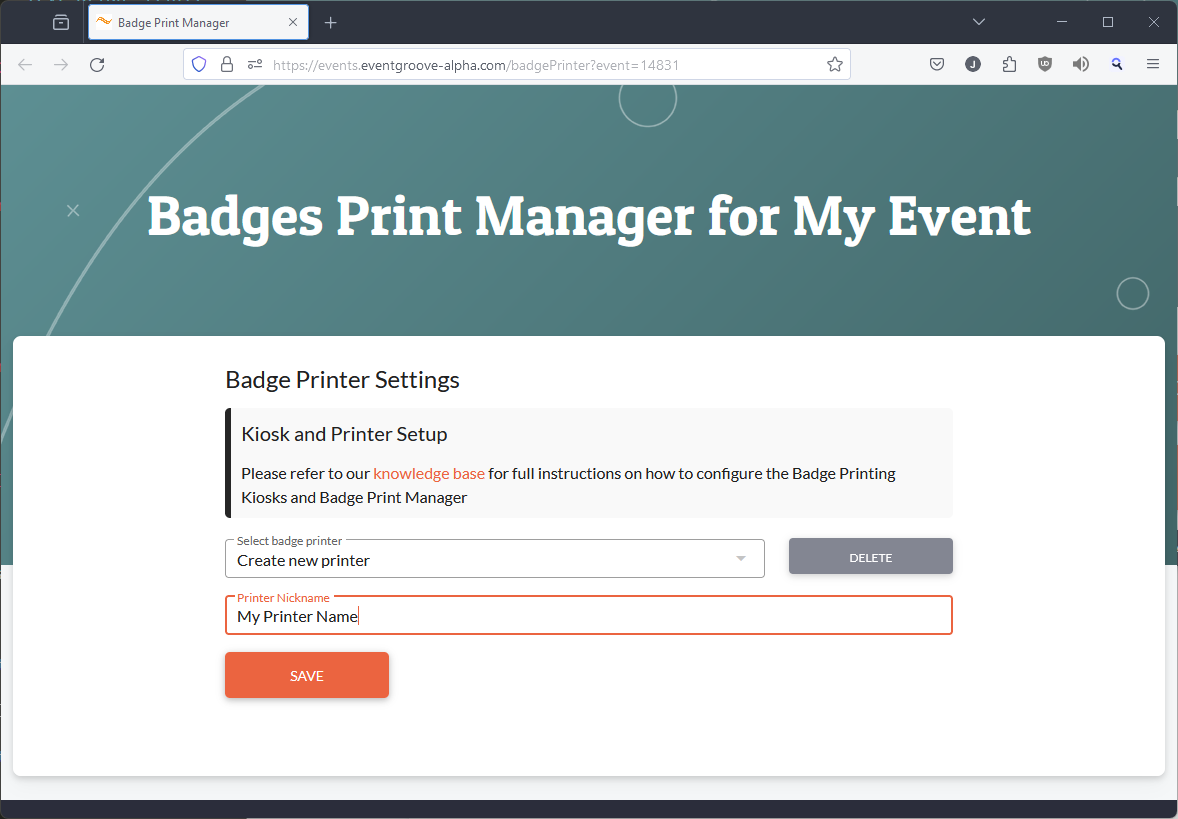 Badge Printing Kiosk Setup Eventgroove